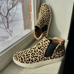 Coconuts by Matisse Sz 8 Calf Hair Brown Animal Print Harlan Hi Top Sneaker Shoe